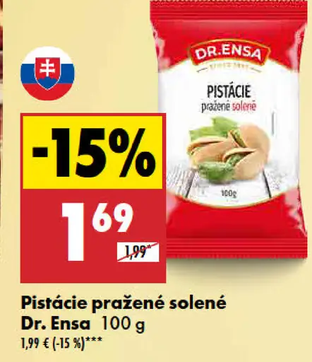Dr. Ensa pistácie pražené solené