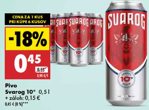 Svárog Pivo 10° plechovka
