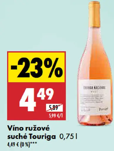 Vino ružové suché Touriga