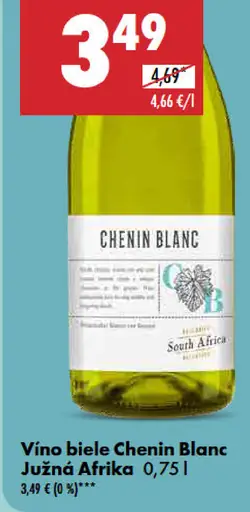 Vino biele Chenin Blanc Južná Afrika