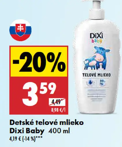 Dixi Detské telové mlieko Baby