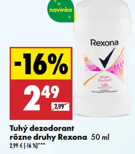 Rexona Tuhý dezodorant rôzne druhy