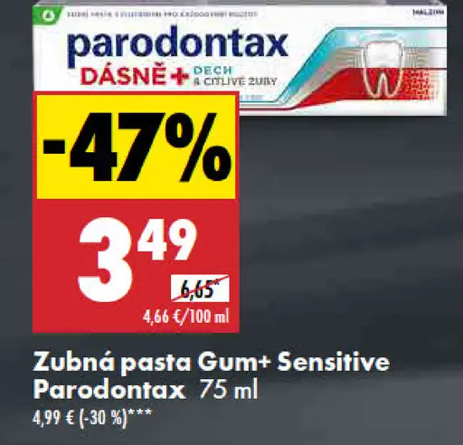 Parodontax Zubná pasta Gum+ Sensitive