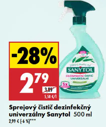 Sanytol Univerzálny dezinfekčný čistiaci prostriedok