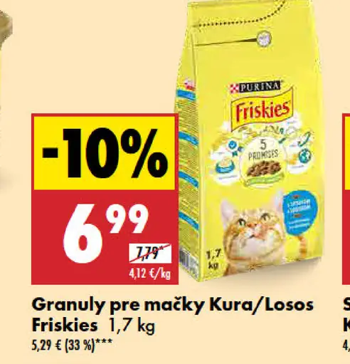 Friskies Granuly pre mačky Kura/Losos