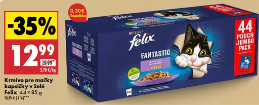 Felix Krmivo pre mačky v želé kapsička