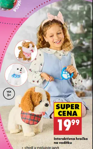 Interaktívna hračka na vodítku