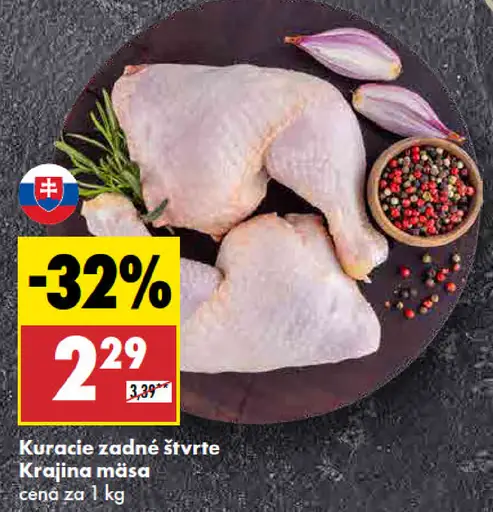 Kuracie zadné štvrté Krajina mäsa