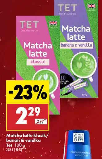 Tet Matcha latte klasik/banán & vanilka