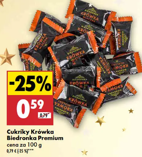 Biedronka Premium cukríky krówka