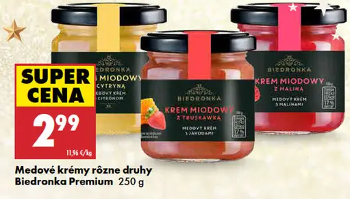 Biedronka Premium Medové krémy