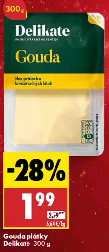 Delikate Gouda plátky