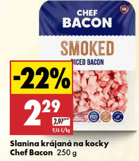 Chef Bacon Slanina krájaná na kocky