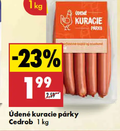 Cedrob Údené kuracie párky
