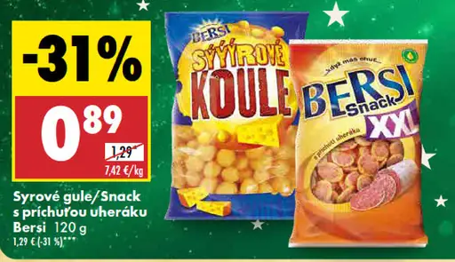 Bersi Syrové gule/ Snack s príchuťou uhieraku
