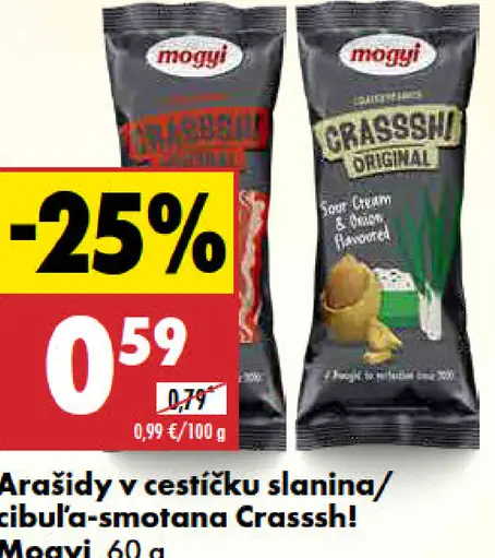 Crasssh! Arašidy v cestíčku slanina/cibuľa-smotana