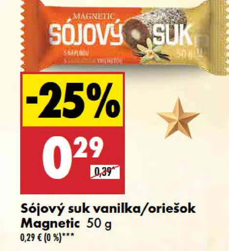 Magnetic Sójový suk vanilka/oriešok