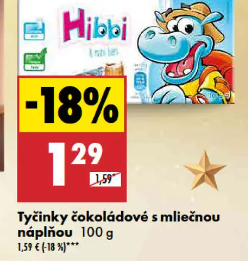 Tyčinky čokoládové s mliečnou náplňou