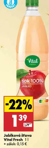 Vital Fresh sok jablko