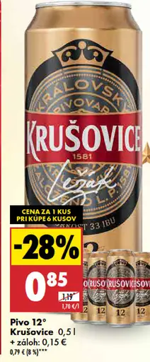 Krušovice 12° plechovka