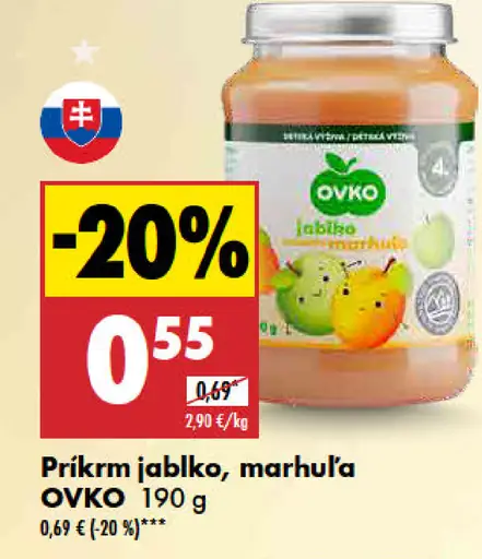 OVKO príkrm jablko marhuľa