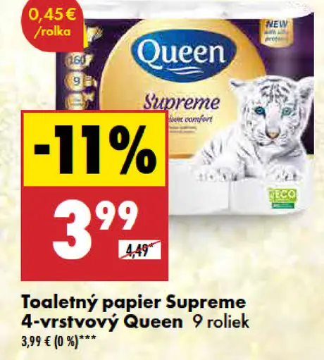 Queen Supreme toaletný papier 4-vrstvový