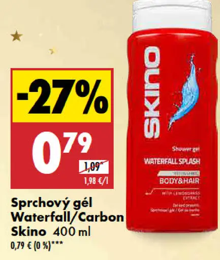 Sprchový gél Waterfall/Carbon Skino