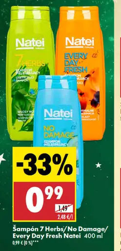 Šampón 7 Herbs No Damage Every Day Fresh Natei