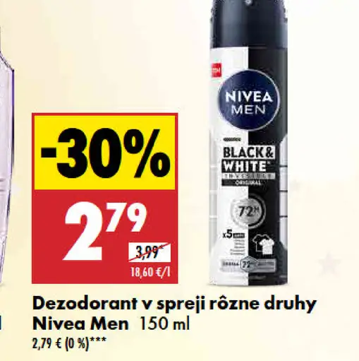 Dezodorant v spreji Nivea Men