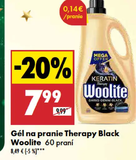 Woolite Gél na pranie Therapy black