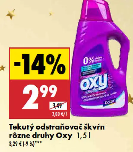 Oxy tekutý odstraňovač škvŕn