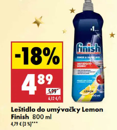 Finish Leštidlo do umývačky Lemon