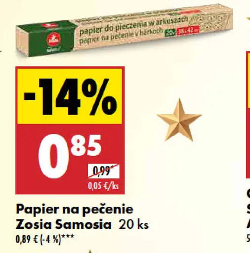 Zosia Samosia Papier na pečenie
