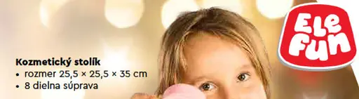 Elefun Drevená kuchynka/dielňa/kozmetický stolík