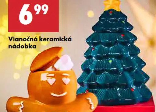 Vianočná keramická nádobka