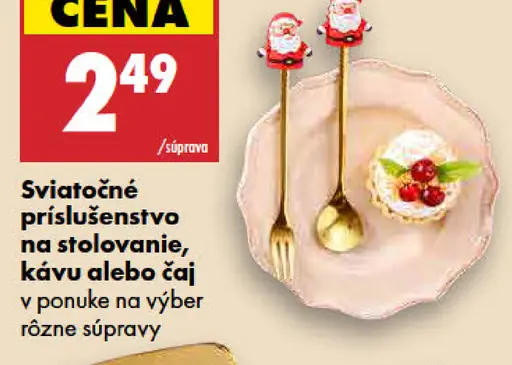 Svietočné príslušenstvo na stolovanie, kávu alebo čaj