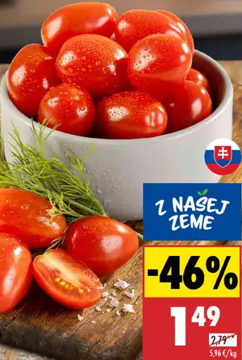 Paradajky cherry slivkové shaker