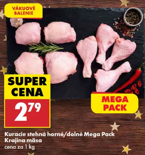 Krajina mäsa Kuracie stehná horné/dolné mega pack