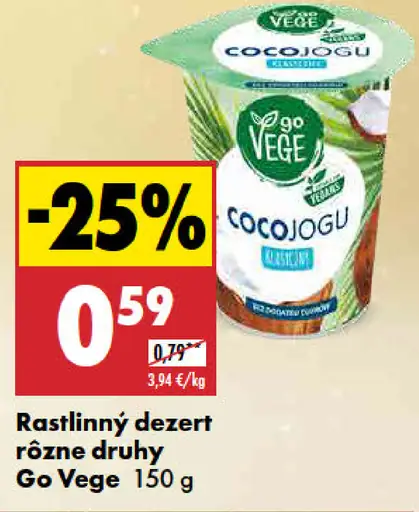 Go Vege rastlinný dezert Cocojogu