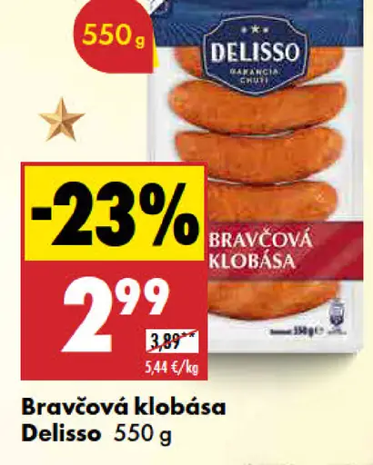 Delisso Bravčová klobása