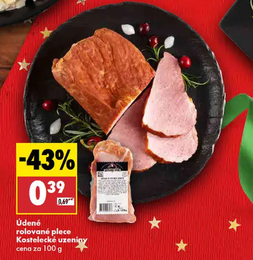 Kostelecké uzeniny Údené rolované plece