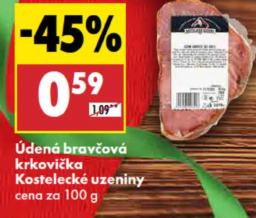 Kostelecké uzeniny údená bravčová krkovička