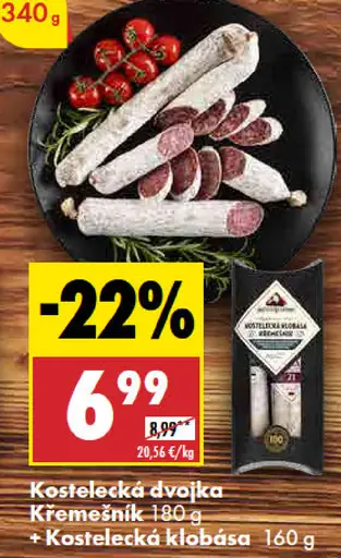 Kostelecká dvojka Kremesník + Kostelecká klobása
