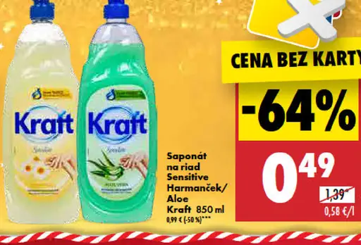 Kraft Saponát na riad Sensitive Harmanček