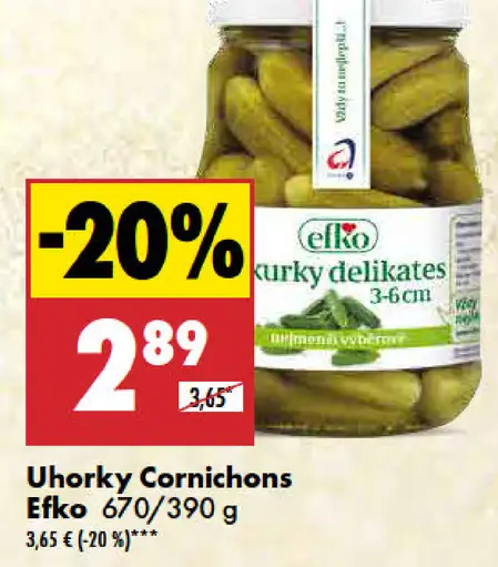 Efko Uhorky Cornichons