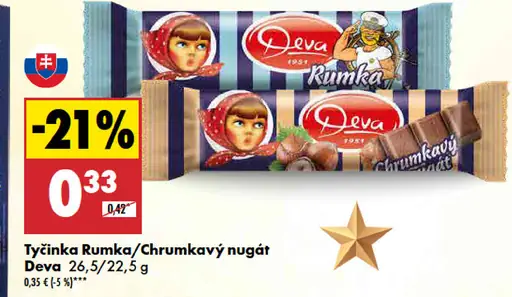 Deva Tyčinka Rumka/Chrumkavý nugát