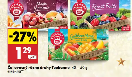 Teekanne Čaj ovocný rôzne druhy