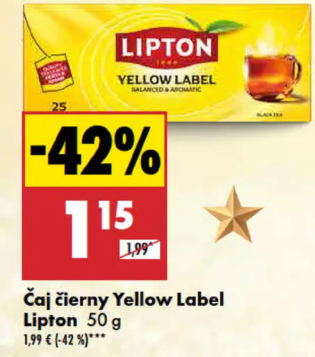 Lipton Čaj čierny Yellow label