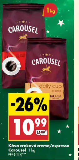 Carousel Káva zrnková crema/espresso