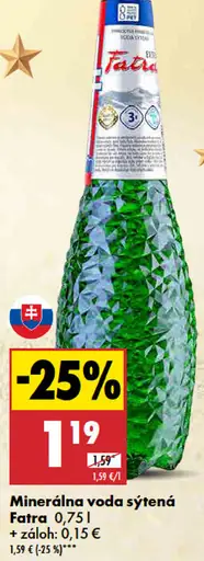 Fatra Prírodná minerálna voda sýtená